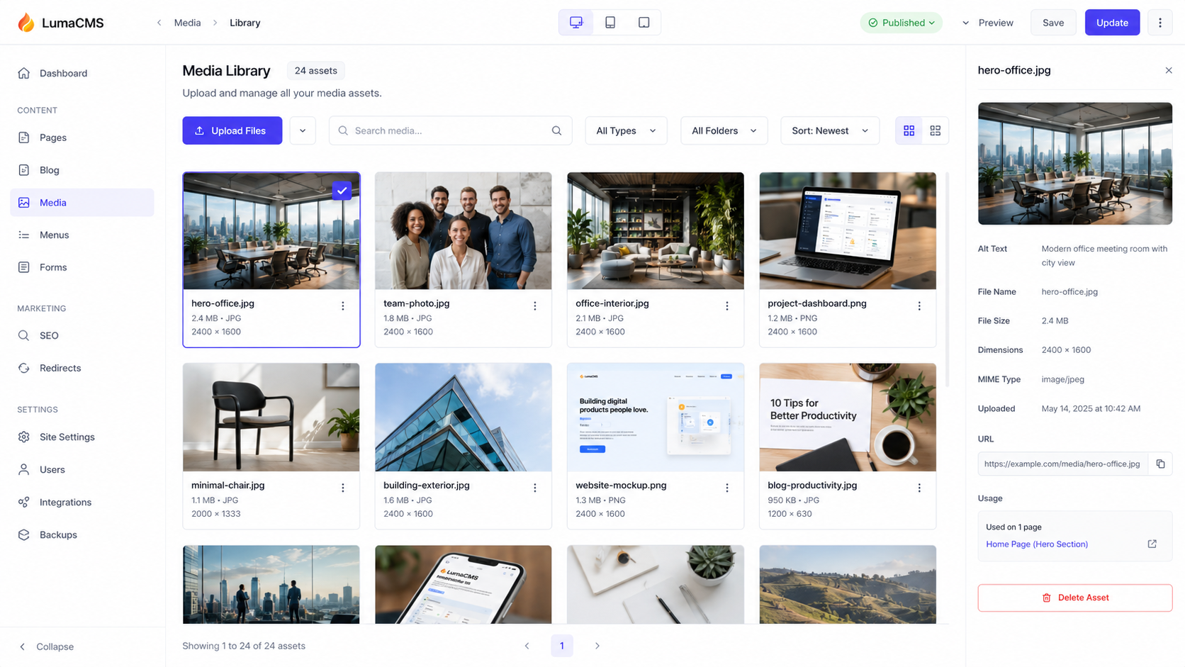 LumaCMS — Modern AI-Native Content Management System