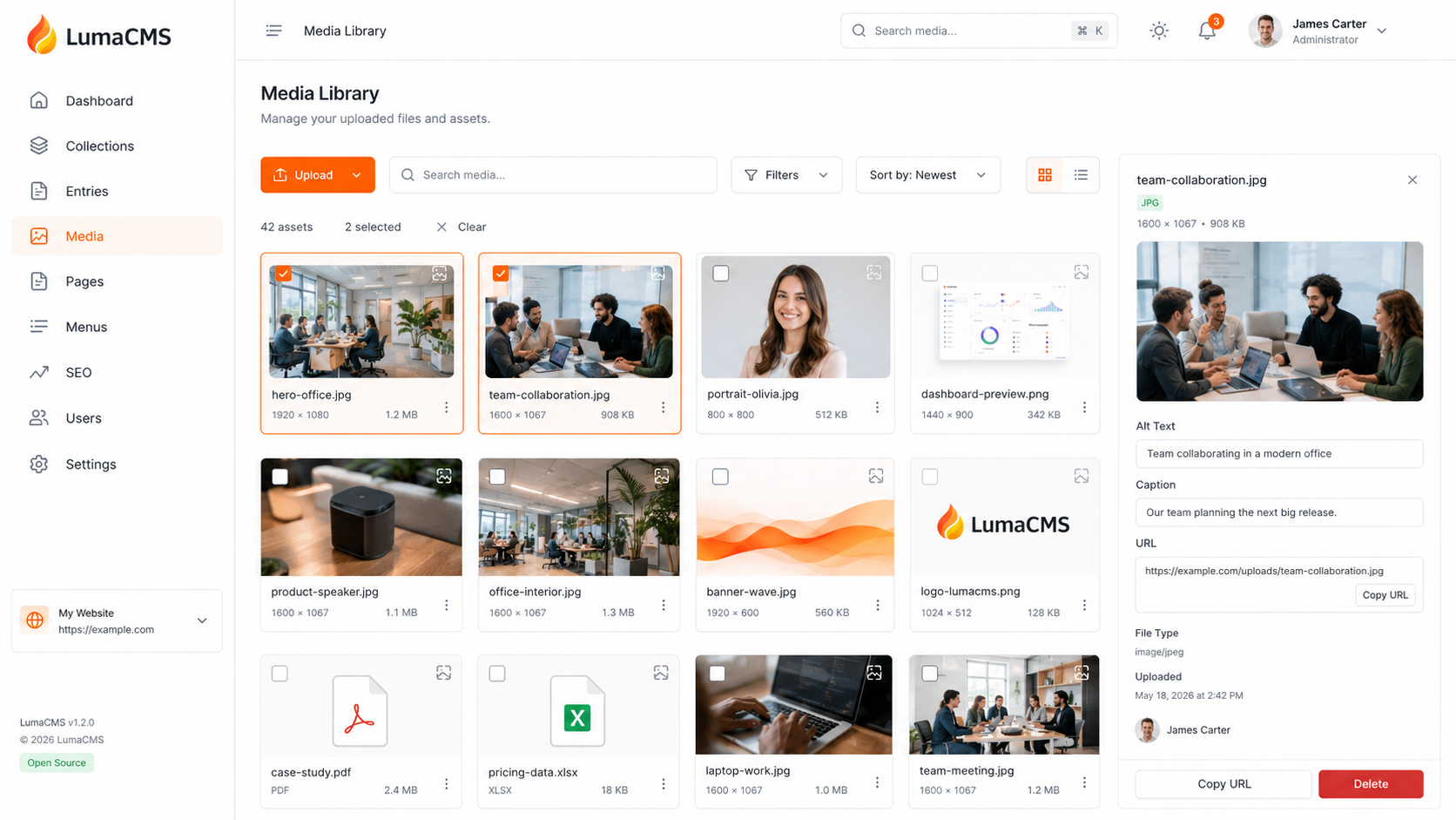 LumaCMS — Modern AI-Native Content Management System